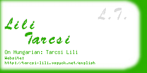 lili tarcsi business card